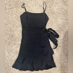 Express Black Tie Wrap Dress
